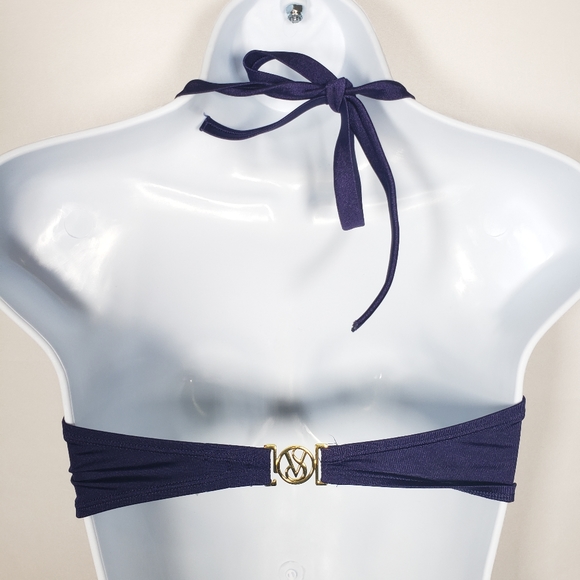Victoria Secret Navy Blue Swim Bikini Top Size 36D - Picture 5 of 6
